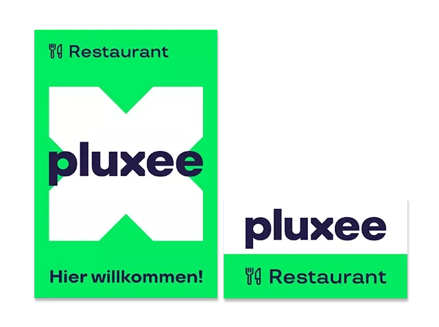Pluxee Akzeptanzpartner erkennst du an den Türaufklebern für deinen Restaurant Benefit